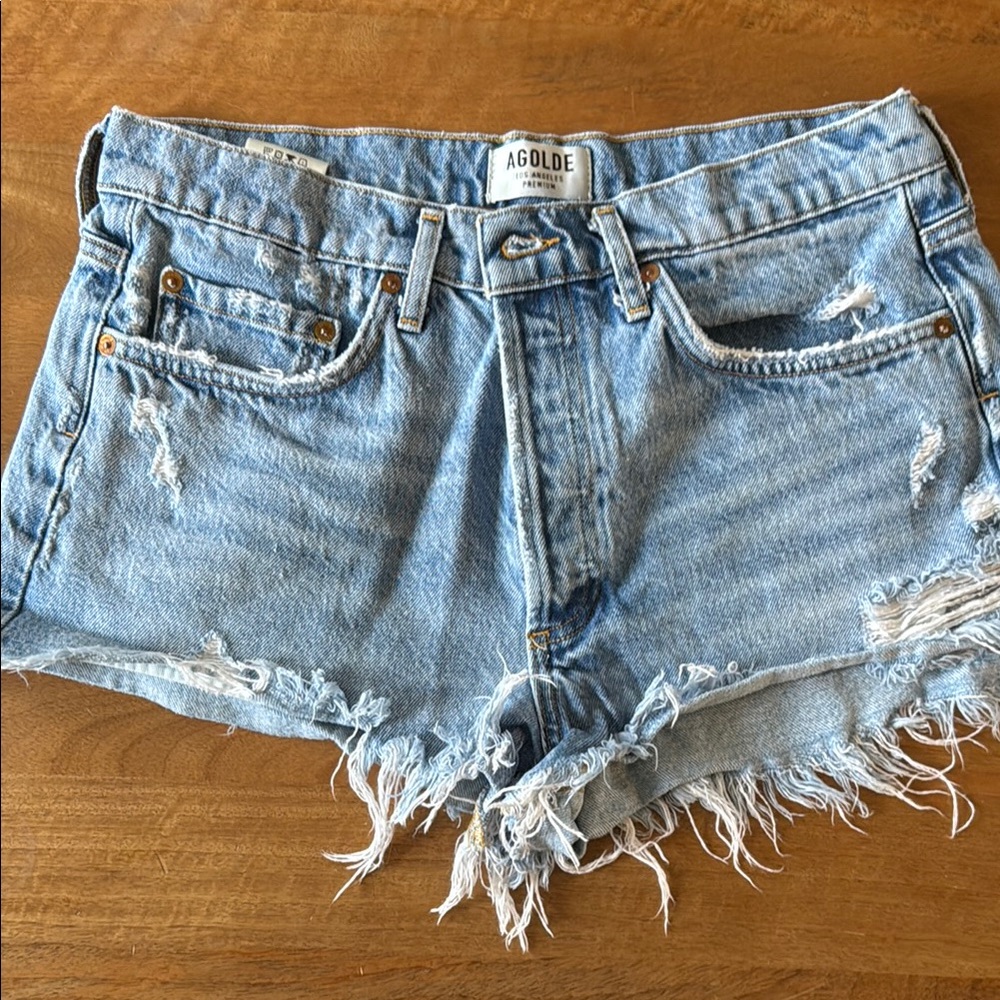 AGOLDE Vintage Parker Distressed Denim Shorts